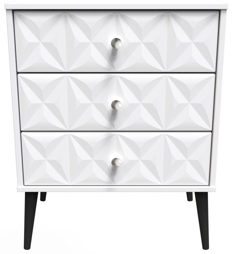 Pixel White 3 Drawer Midi Chest