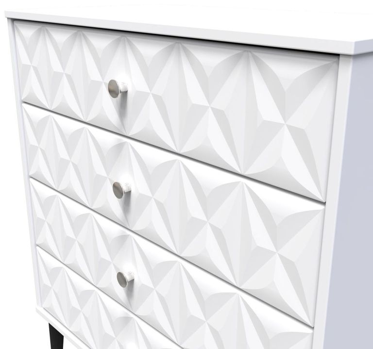 Pixel White 4 Drawer Chest