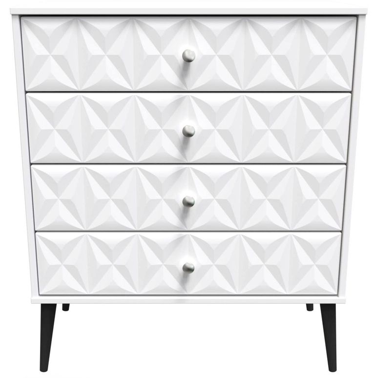 Pixel White 4 Drawer Chest