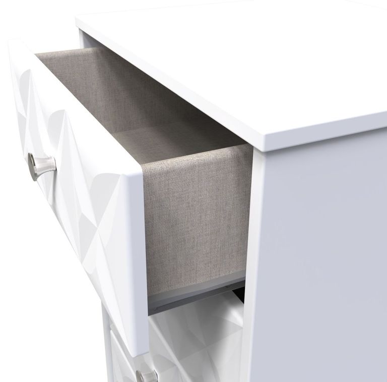 Pixel White 5 Drawer Narrow Chest