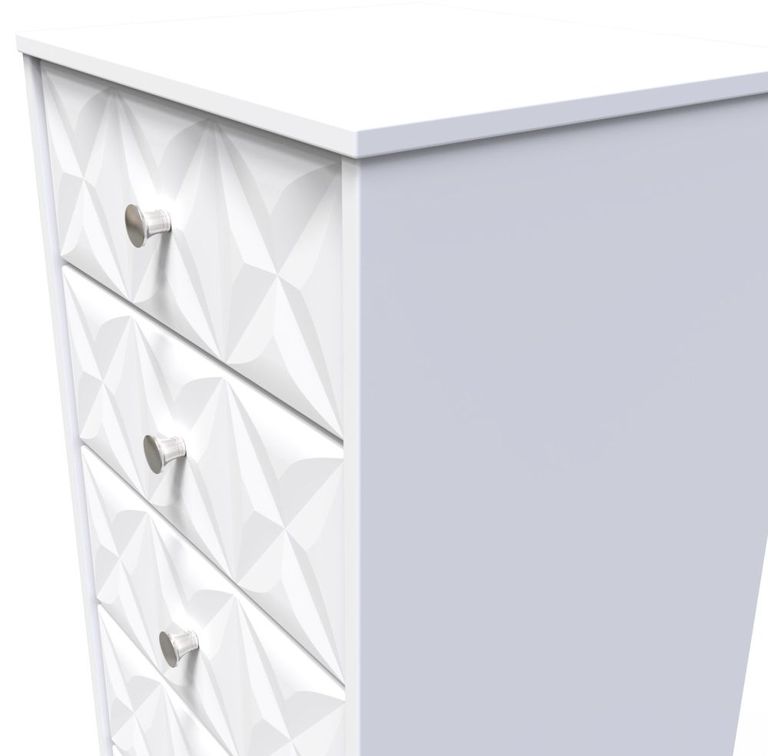 Pixel White 5 Drawer Narrow Chest