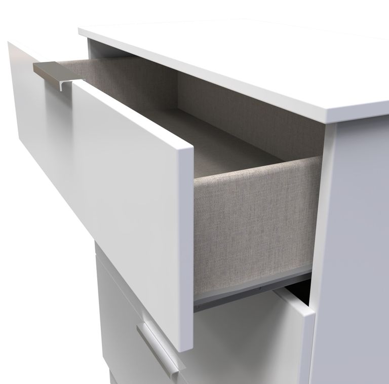 Plymouth White Gloss 3 Drawer Deep Chest