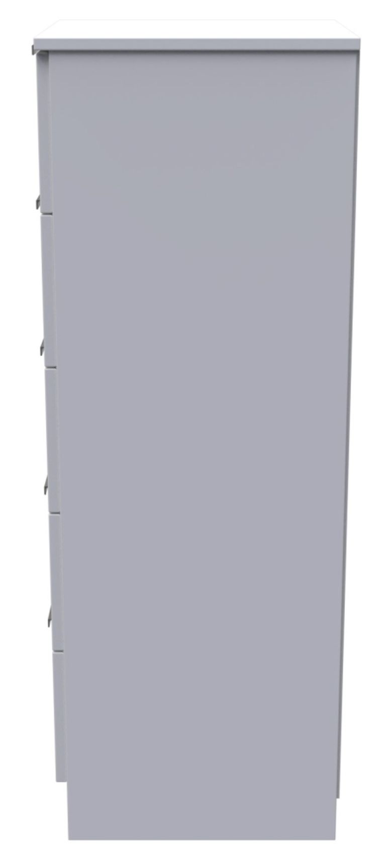 Plymouth White Gloss 5 Drawer Narrow Chest