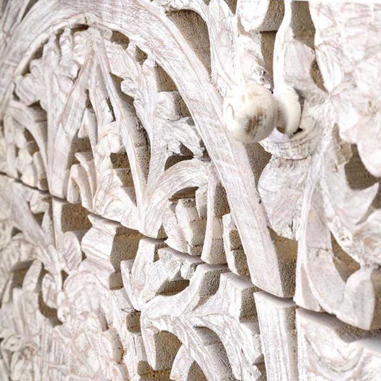 Quintana Chest - Washed Carved - Mango Wood - 3 Drawer