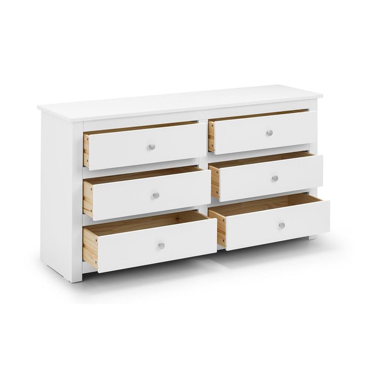 Radley Chest of Drawers - 6 Drawer - Wide - White