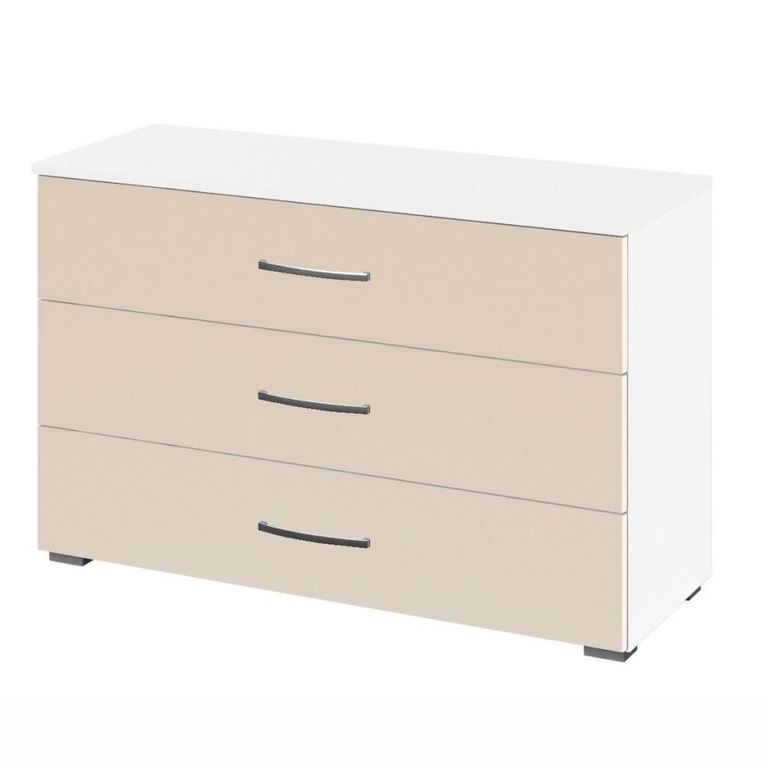 Rauch Aditio 3 Drawer Wide Chest - Alpine White and Champagne