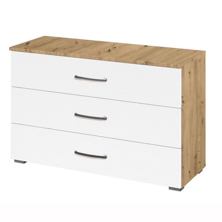 Rauch Aditio 3 Drawer Wide Chest - Artisan Oak and Alpine White