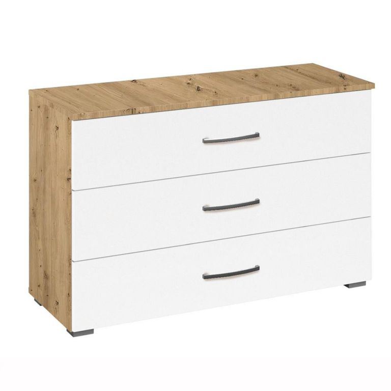 Rauch Aditio 3 Drawer Wide Chest - Artisan Oak and Alpine White