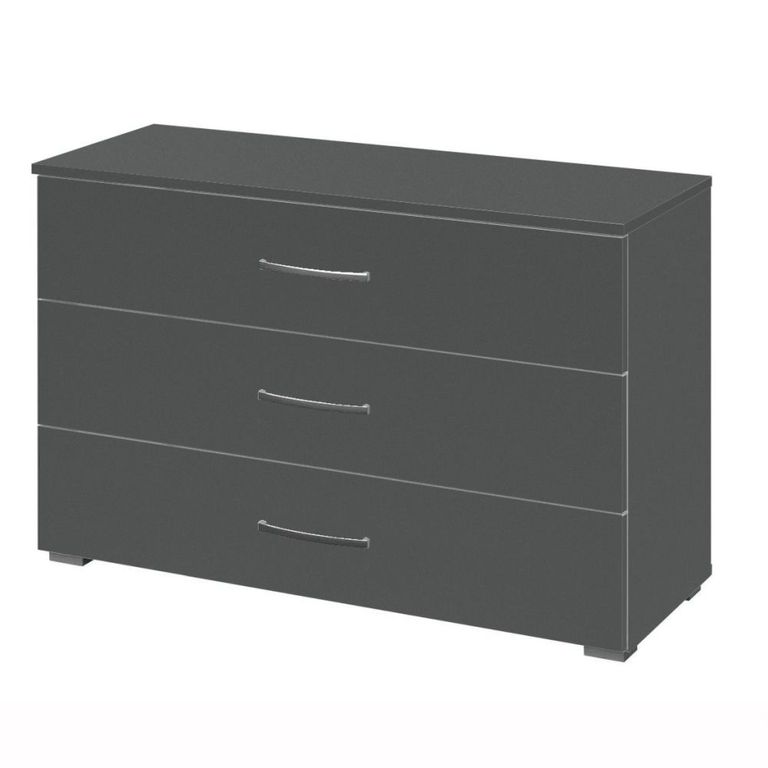 Rauch Aditio 3 Drawer Wide Chest - Metallic Dark Grey