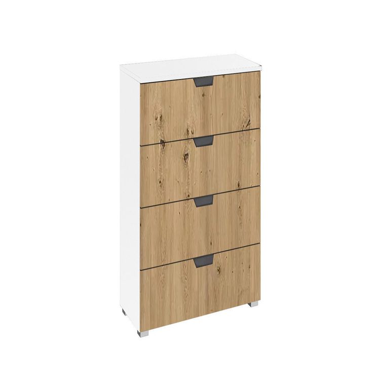 Rauch Aditio 4 Drawer Narrow Chest - Alpine White and Artisan Oak