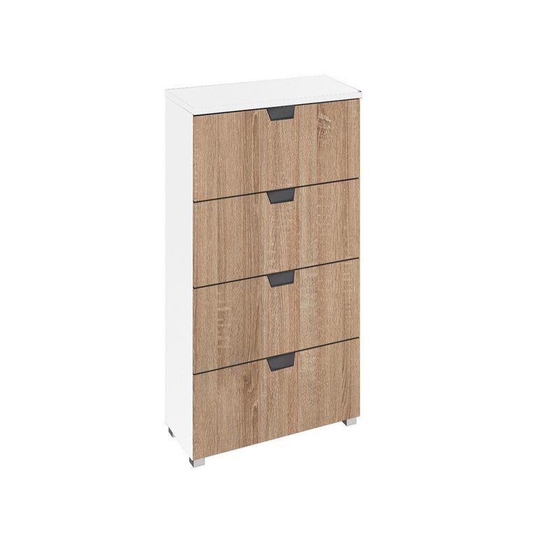 Rauch Aditio 4 Drawer Narrow Chest - Alpine White and Sonoma Oak