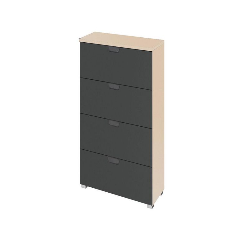 Rauch Aditio 4 Drawer Narrow Chest - Champagne and Metallic Dark Grey