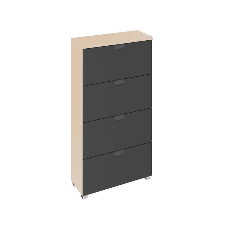 Rauch Aditio 4 Drawer Narrow Chest - Champagne and Metallic Dark Grey
