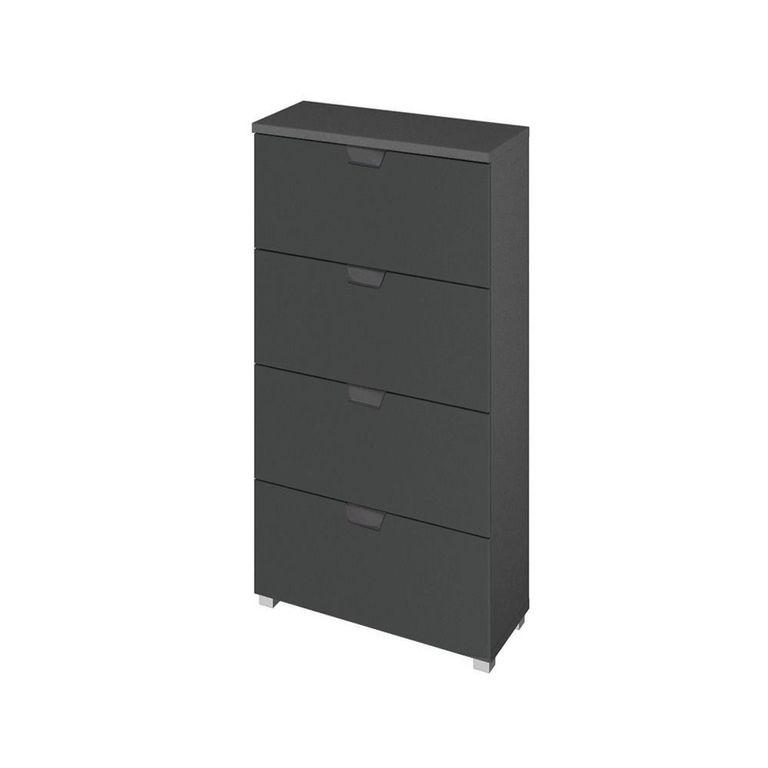 Rauch Aditio 4 Drawer Narrow Chest - Metallic Dark Grey