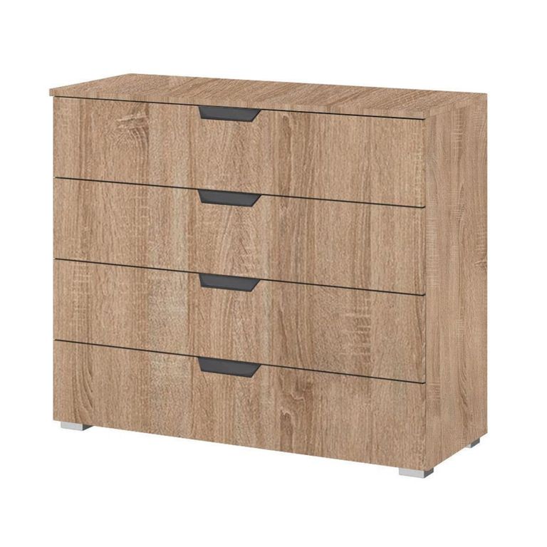 Aditio Wide Chest - 4 Drawer - Sonoma Oak
