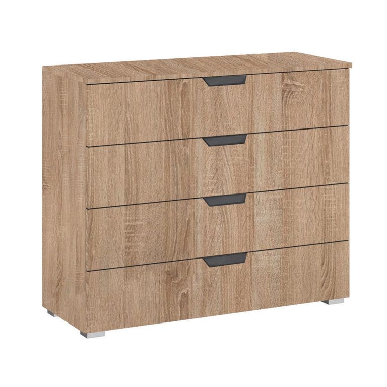 Aditio Wide Chest - 4 Drawer - Sonoma Oak