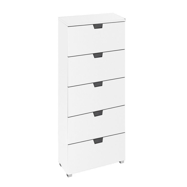 Aditio Tall Chest - 5 Drawer - Alpine White