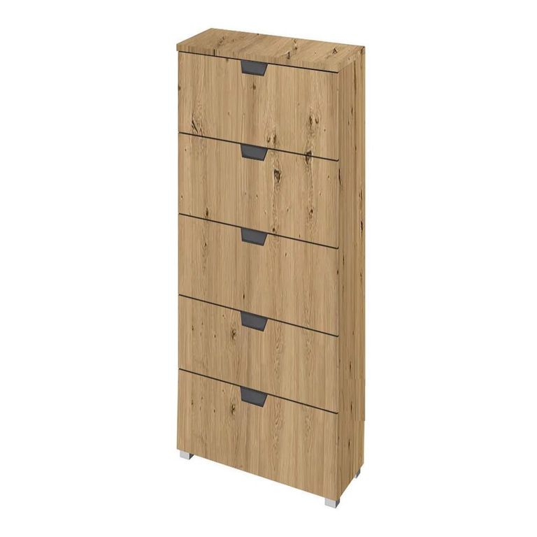 Aditio Tall Chest - 5 Drawer - Artisan Oak