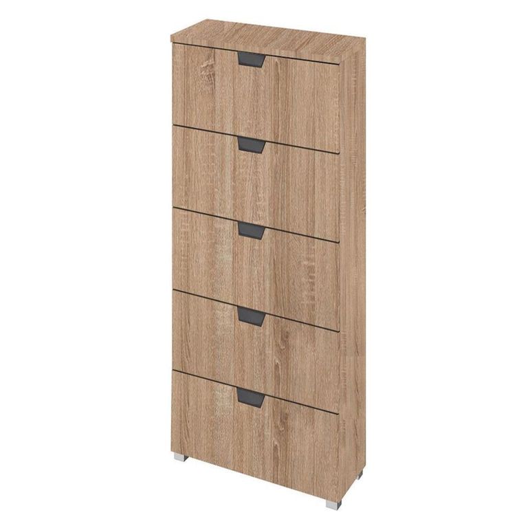 Aditio Tall Chest - 5 Drawer - Sonoma Oak