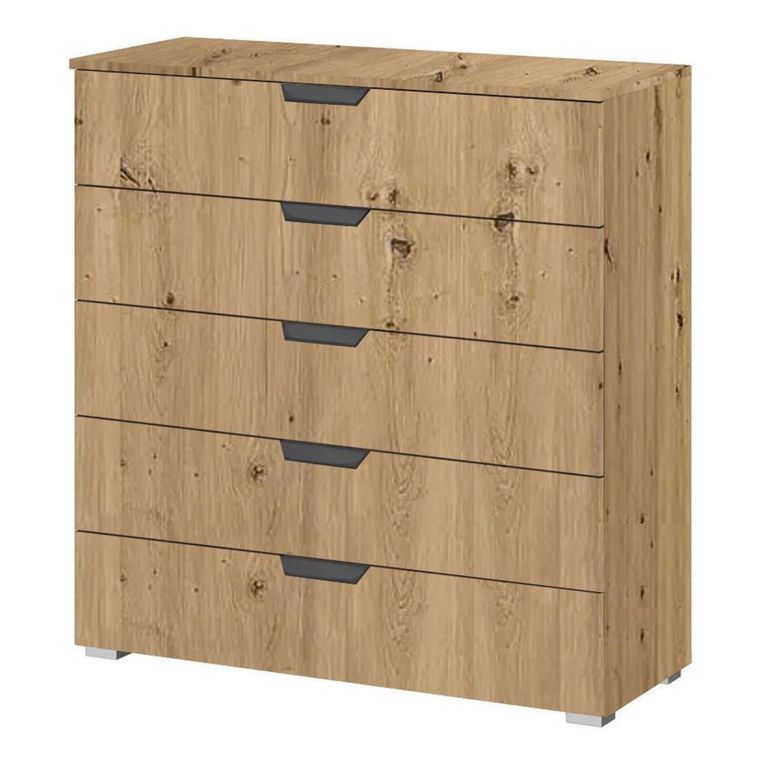 Aditio Wide Chest - 5 Drawer - Artisan Oak