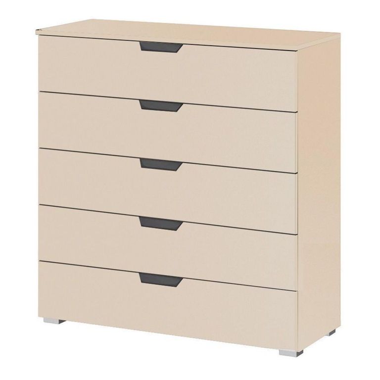 Aditio Wide Chest - 5 Drawer - Champagne