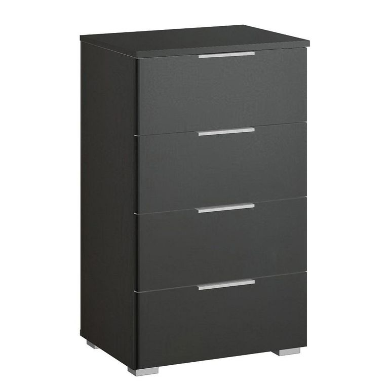 Rauch Alabama 4 Drawer Narrow Chest - Metallic Dark Grey