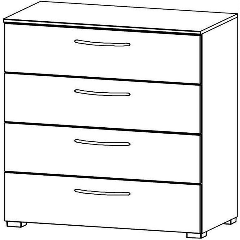 Rauch Aldono White Gloss 4 Drawer Chest