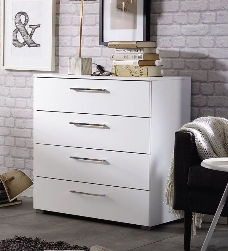 Rauch Aldono White Gloss 4 Drawer Chest
