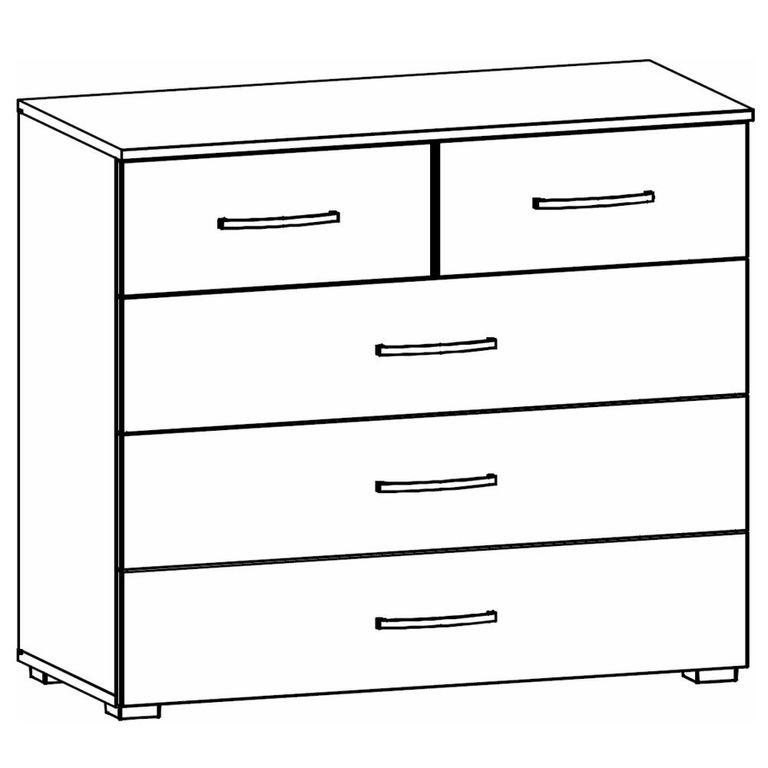 Rauch Alegro 3+2 Drawer Chest - Alpine White