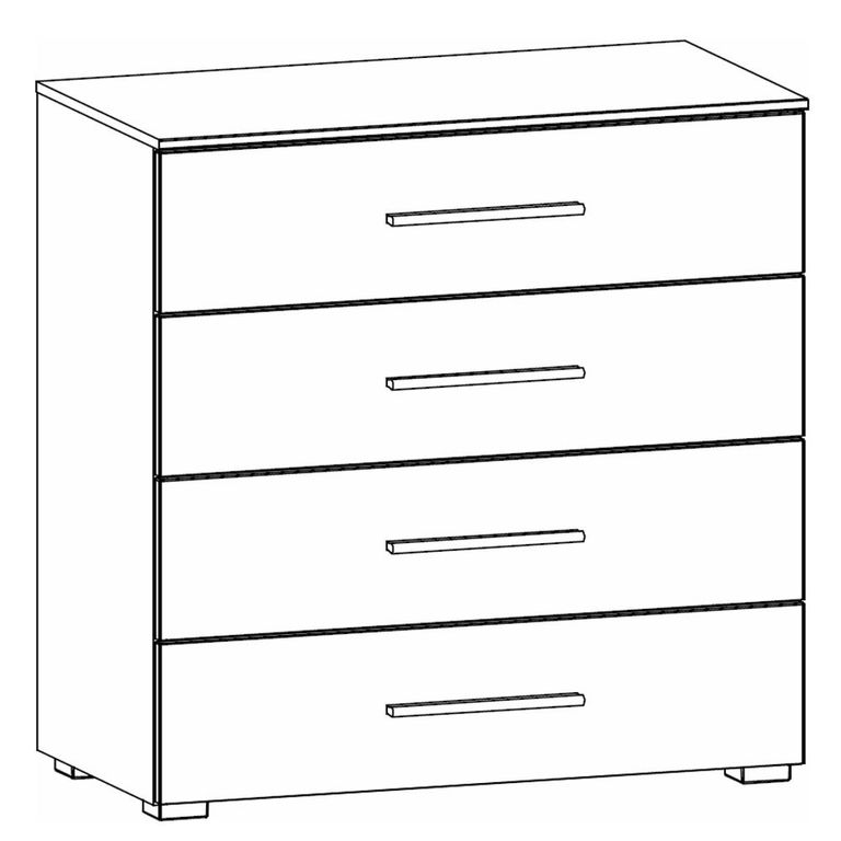 Rauch Alvor 4 Drawer Chest - Sonoma Oak and Alpine White