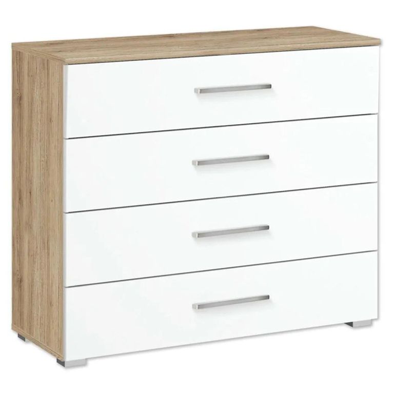 Rauch Alvor 4 Drawer Chest - Sonoma Oak and Alpine White