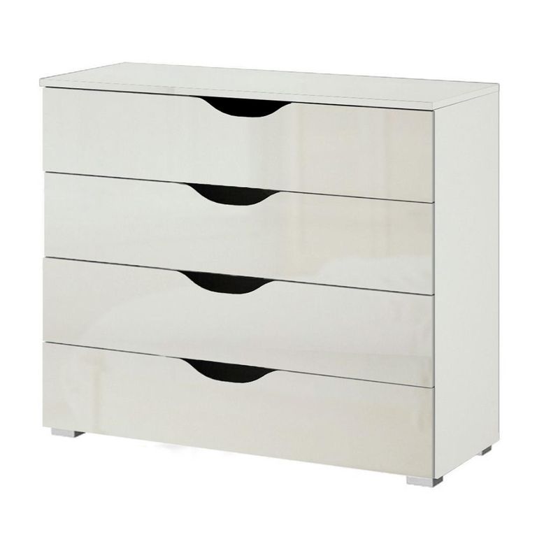 Rauch Arnstein 4 Drawer Chest - Alpine White and White High Gloss