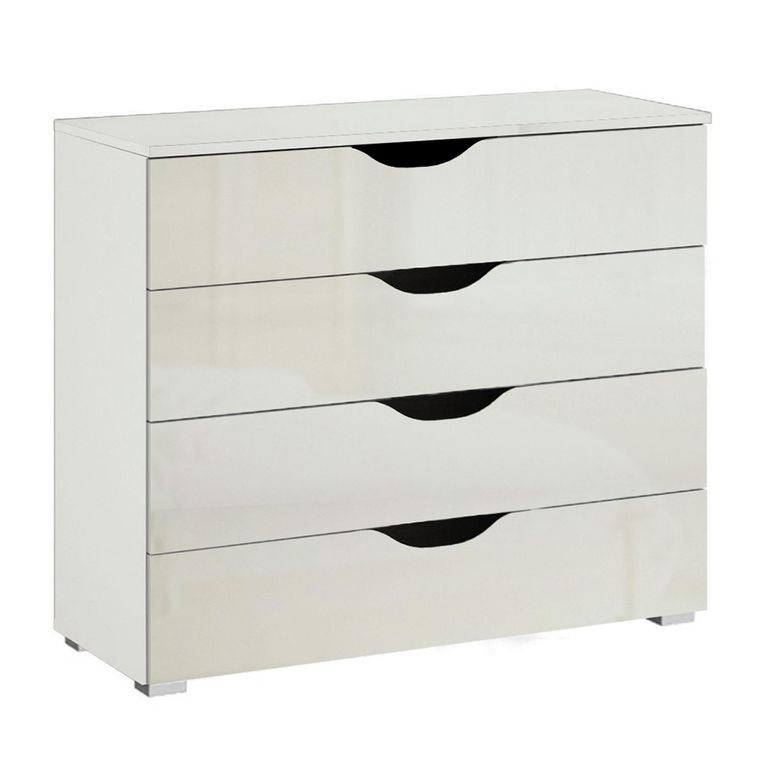 Rauch Arnstein 4 Drawer Chest - Alpine White and White High Gloss