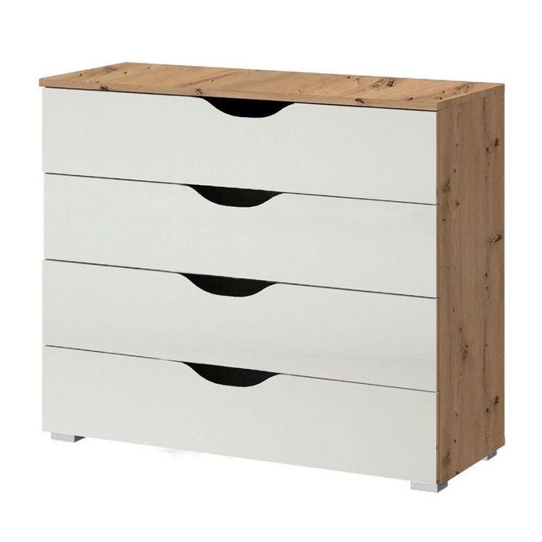 Rauch Arnstein 4 Drawer Chest - Artisan Oak and Alpine White