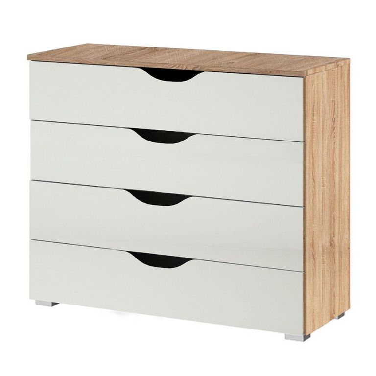 Rauch Arnstein 4 Drawer Chest - Sonoma Oak and Alpine White