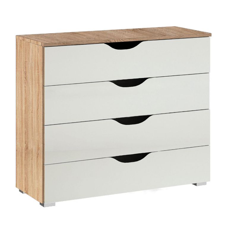 Rauch Arnstein 4 Drawer Chest - Sonoma Oak and Alpine White