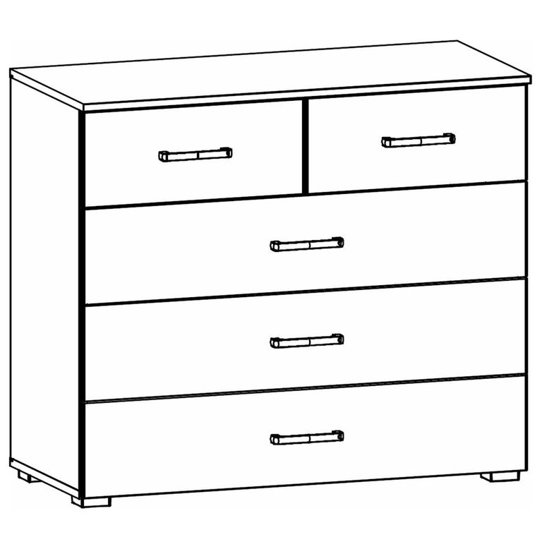 Rauch Corvo 3+2 Drawer Chest - Alpine White