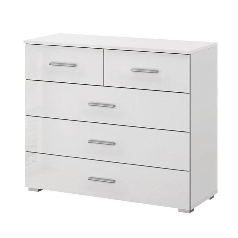 Rauch Elegant4you 3+2 Drawer Chest - Alpine White and White High Gloss