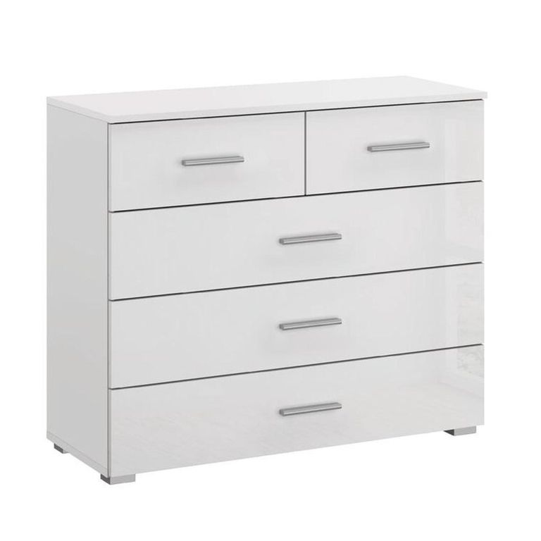 Rauch Elegant4you 3+2 Drawer Chest - Alpine White and White High Gloss