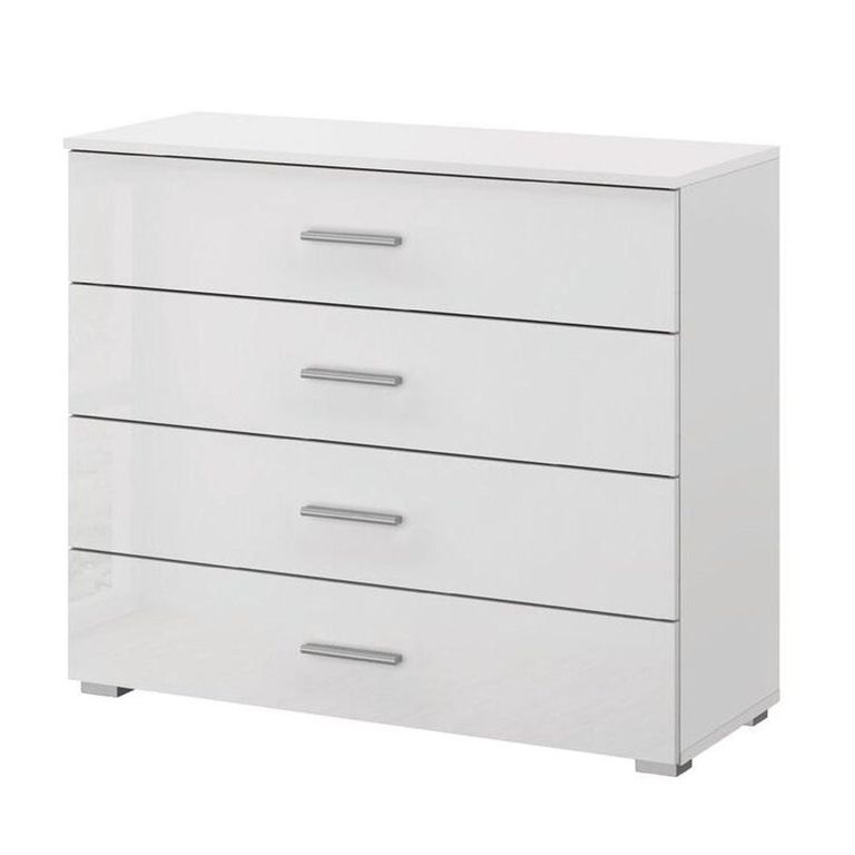Rauch Elegant4you 4 Drawer Wide Chest - Alpine White and White High Gloss