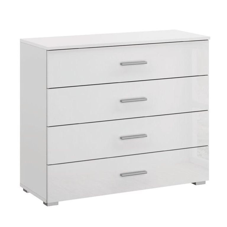 Rauch Elegant4you 4 Drawer Wide Chest - Alpine White and White High Gloss