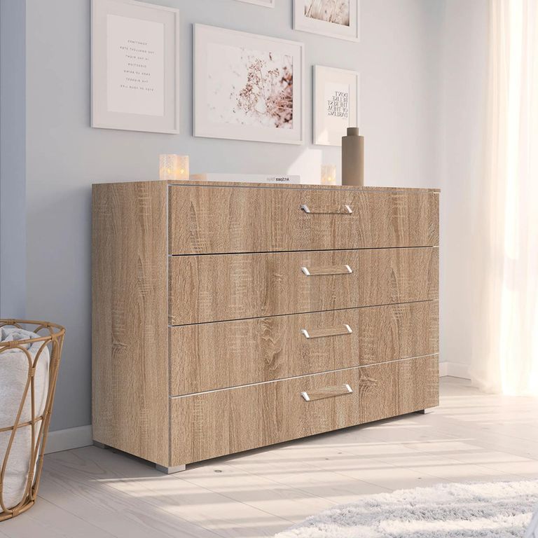 Rauch Evelyn 4 Drawer Wide Chest - Sonoma Oak