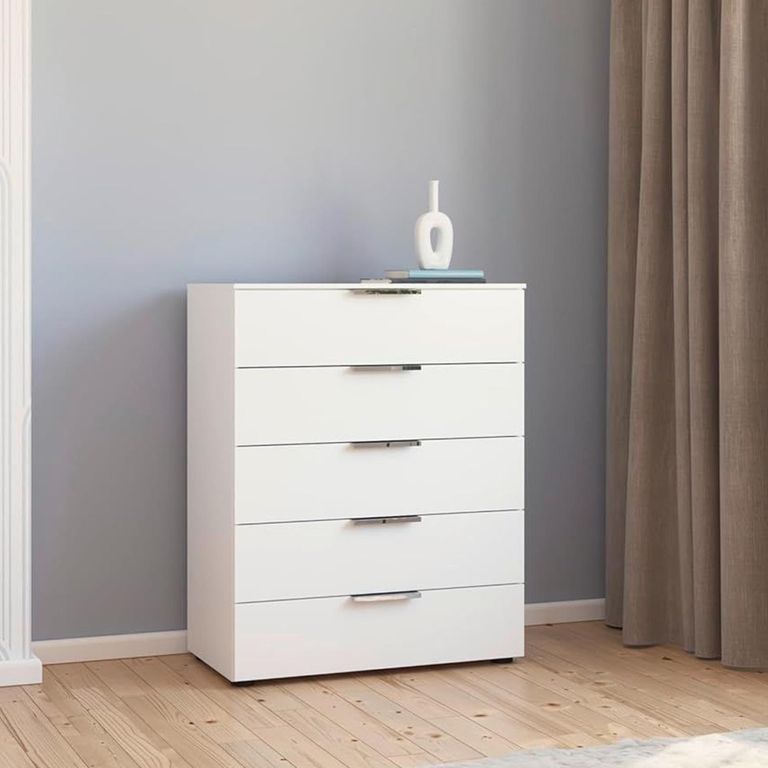 Rauch Flipp 5 Drawer Chest with Adjustable Height - Alpine White