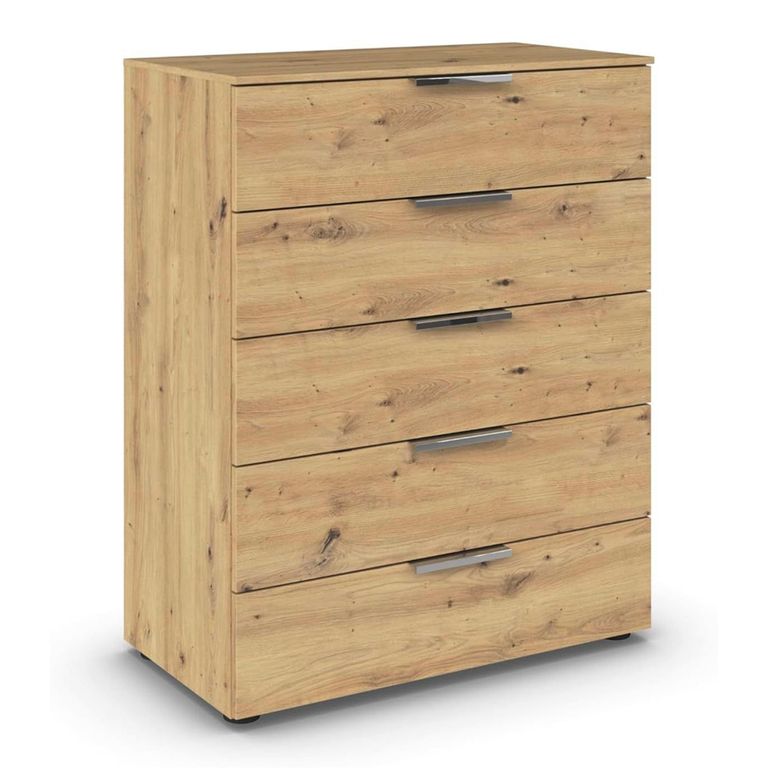Rauch Flipp 5 Drawer Chest with Adjustable Height - Artisan Oak