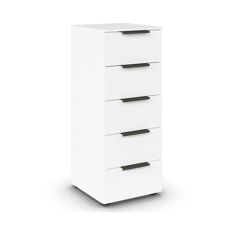 Rauch Flipp 5 Drawer Tall Chest with Adjustable Height - Alpine White