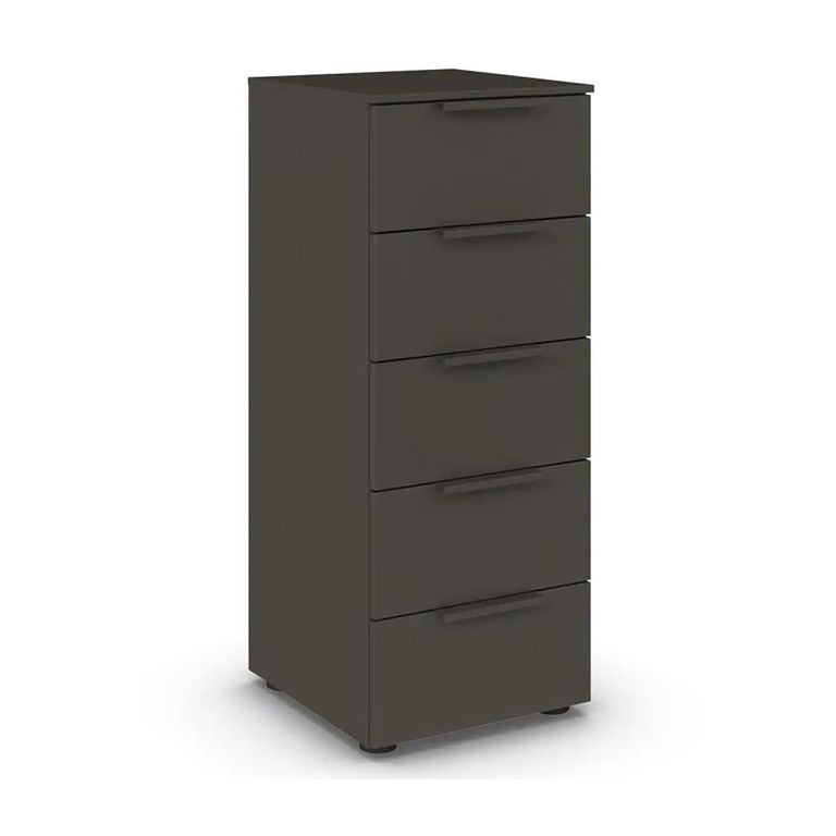 Rauch Flipp 5 Drawer Tall Chest with Adjustable Height - Graphite