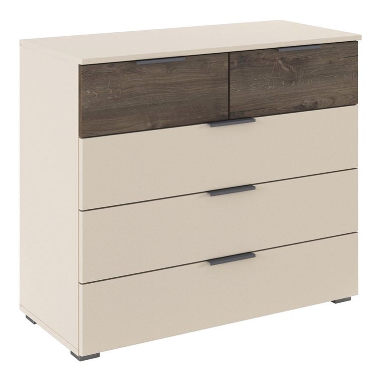 Rauch Sajo 3+2 Drawer Chest - Champagne and Atlantic Dark Oak