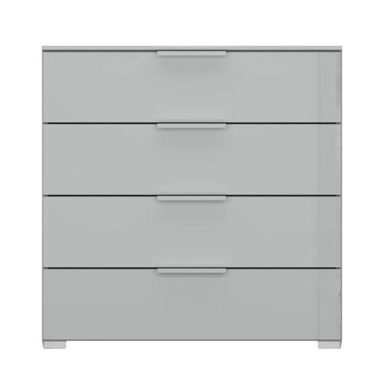 Rauch Skat Meridian 4 Drawer Chest - Silk Grey and Silk Grey Glass
