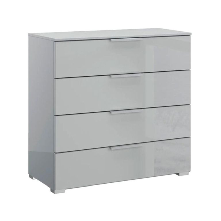 Rauch Skat Meridian 4 Drawer Chest - Silk Grey and Silk Grey Glass