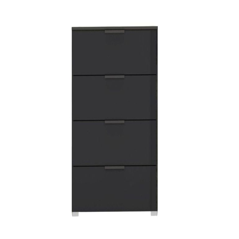 Rauch Skat Meridian 4 Drawer Narrow Chest - Graphite and Basalt Glass